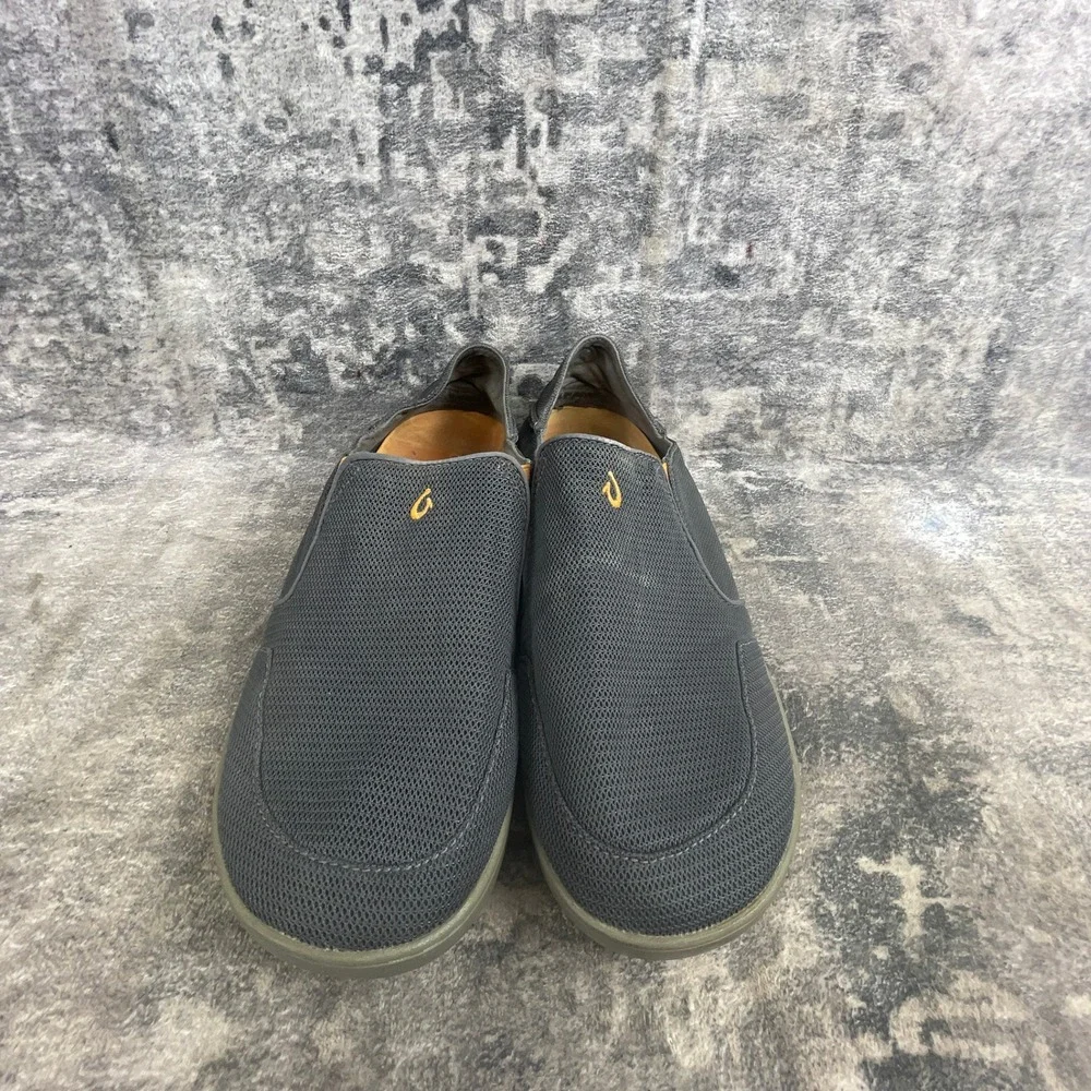OluKai Mens 11 Nohea Mesh Slip On Shoes Gray Casual Loafers 10188-4242